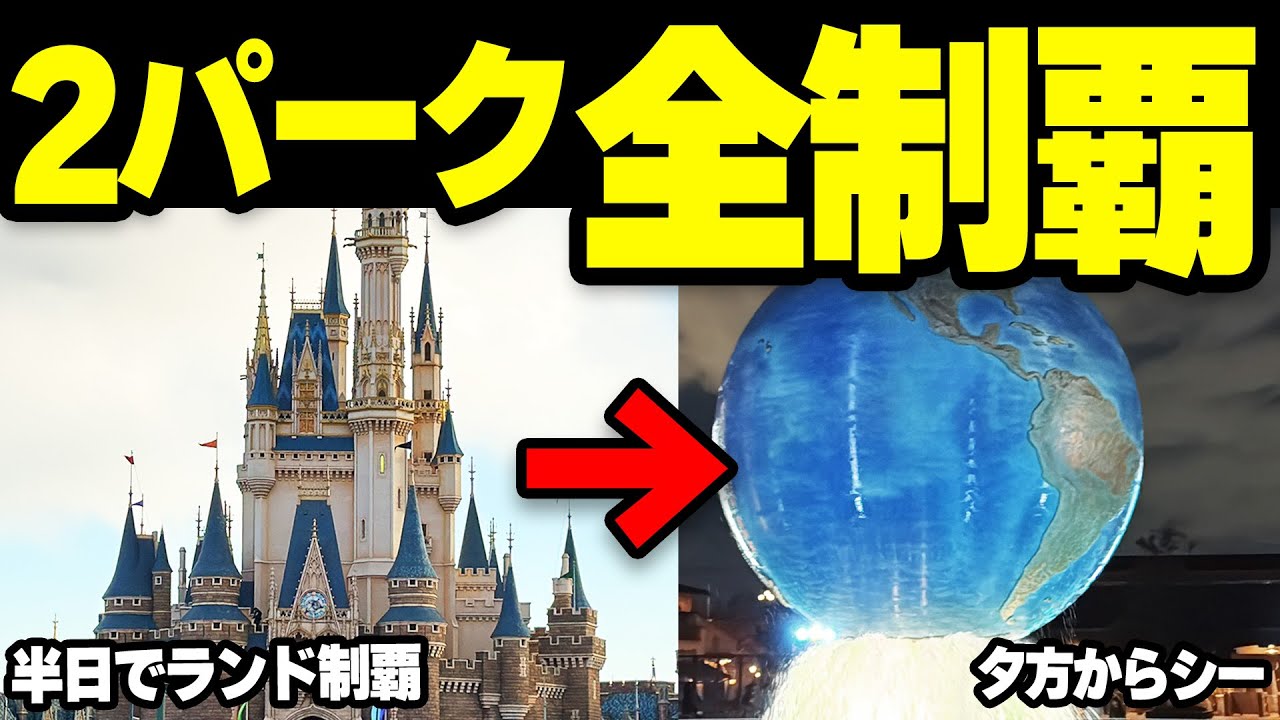1日でディズニーランドとディズニーシーのアトラクション全制覇に挑戦してみた（2025.01.08）