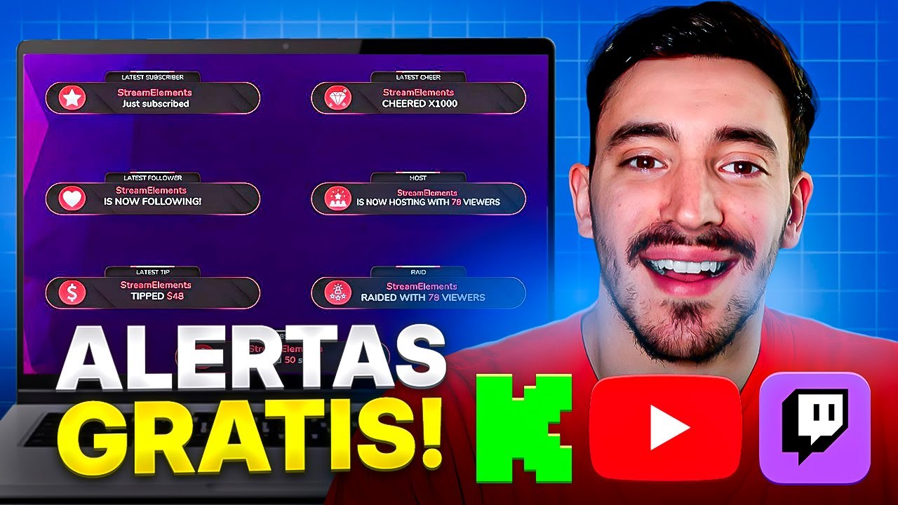 C&oacute;mo Poner Alertas Animadas GRATIS en OBS para Stream (Kick, Twitch y YouTube)