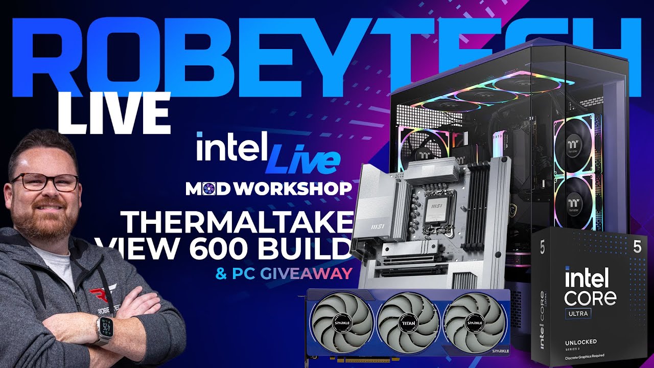 PC Giveaway + Building a $1800 Gaming PC in the Thermaltake View 600 (245K/ B580)