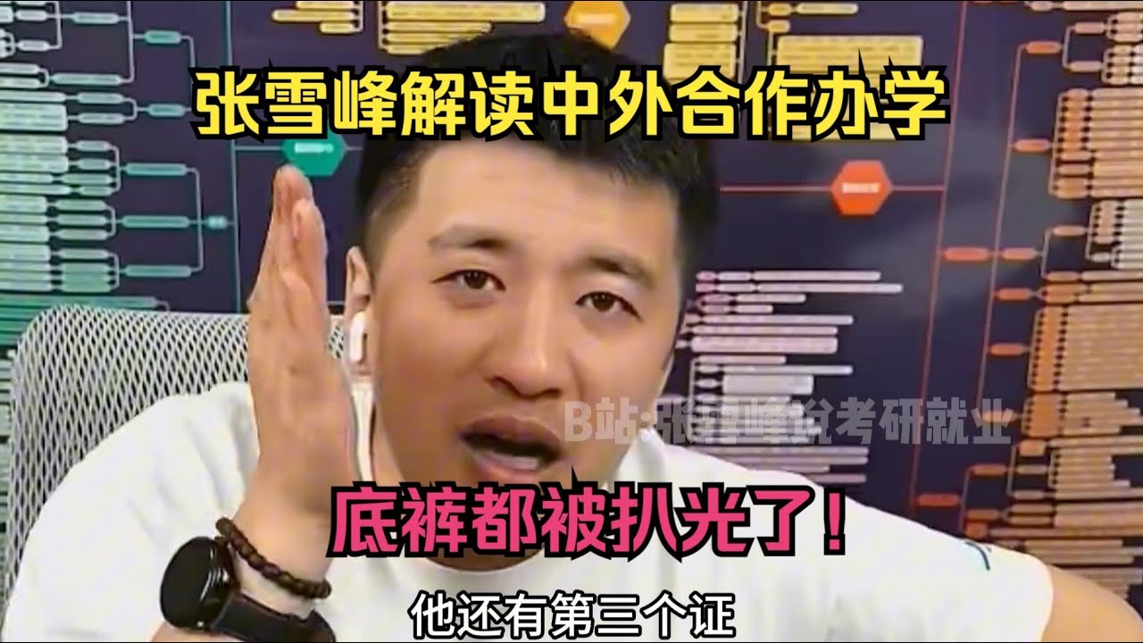张雪峰解读中外合作办学，底裤都被扒光了！