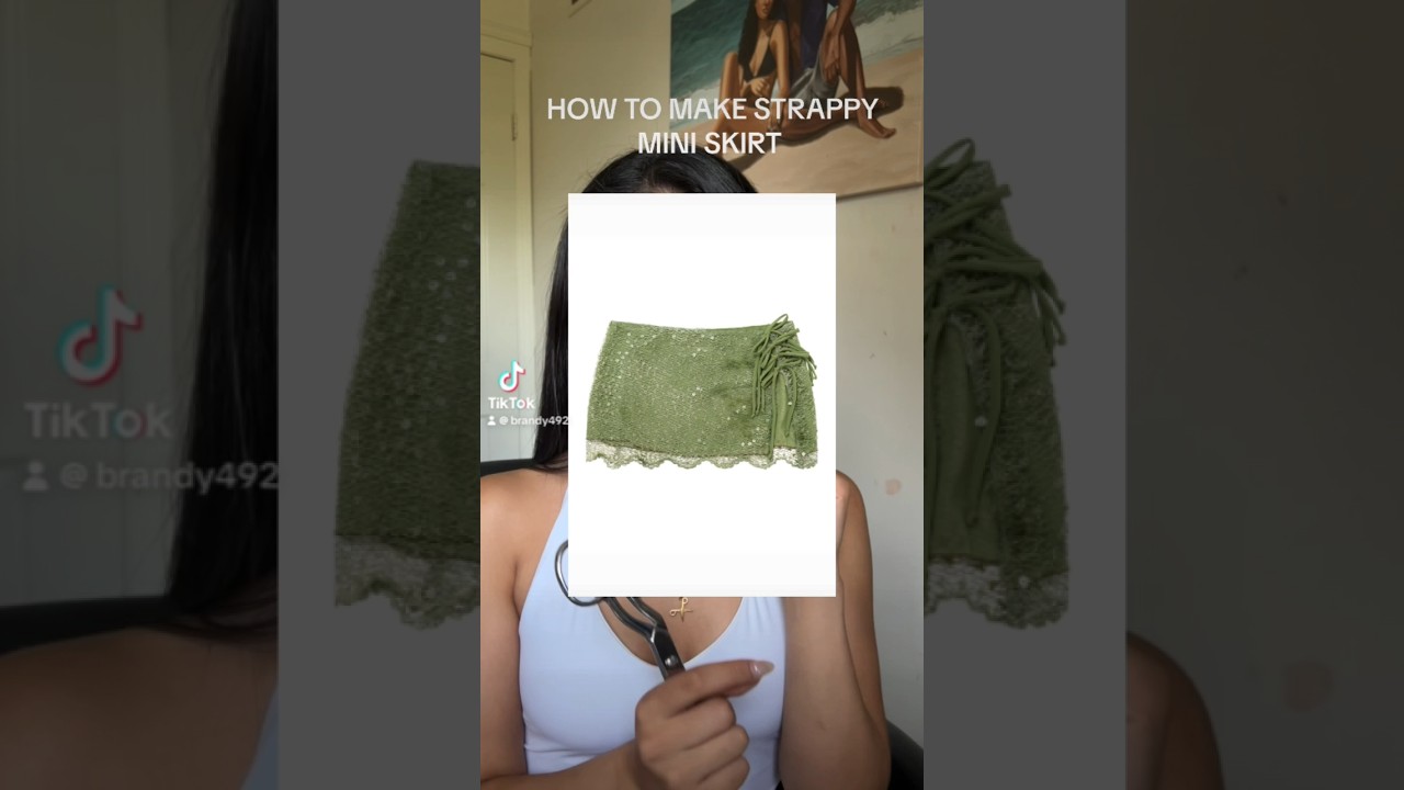 How to make this strappy skirt ⭐️⭐️⭐️ #fashion #tutorial #skirts