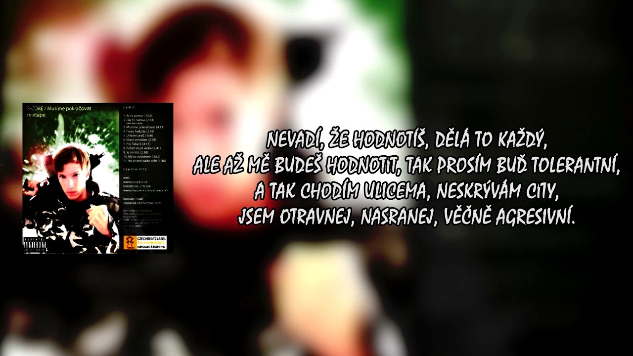 S-CORE - 11. Na postel padá svět (Lyrics Video)