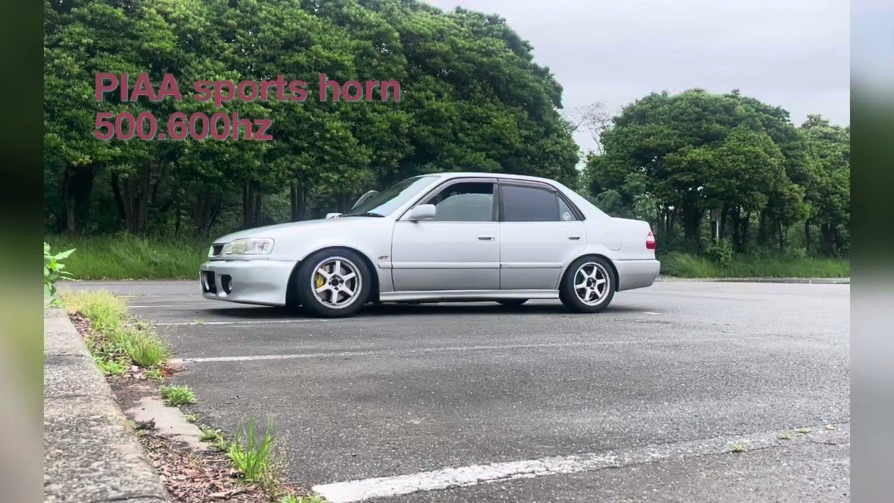 JET INOUE ポンプヤンキーホーン PIAA電子ホーン比較 【COROLLA GT AE111 4AG】