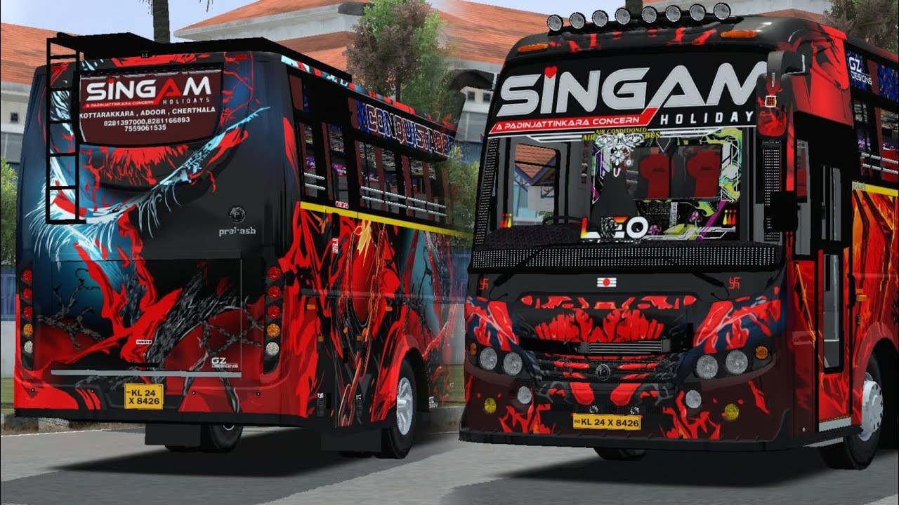 NEW ZEDONE RELEASE 🔥 SINGAM LEO MOD+LIVERY  45 & 49 SEATER FOR BUSSID 