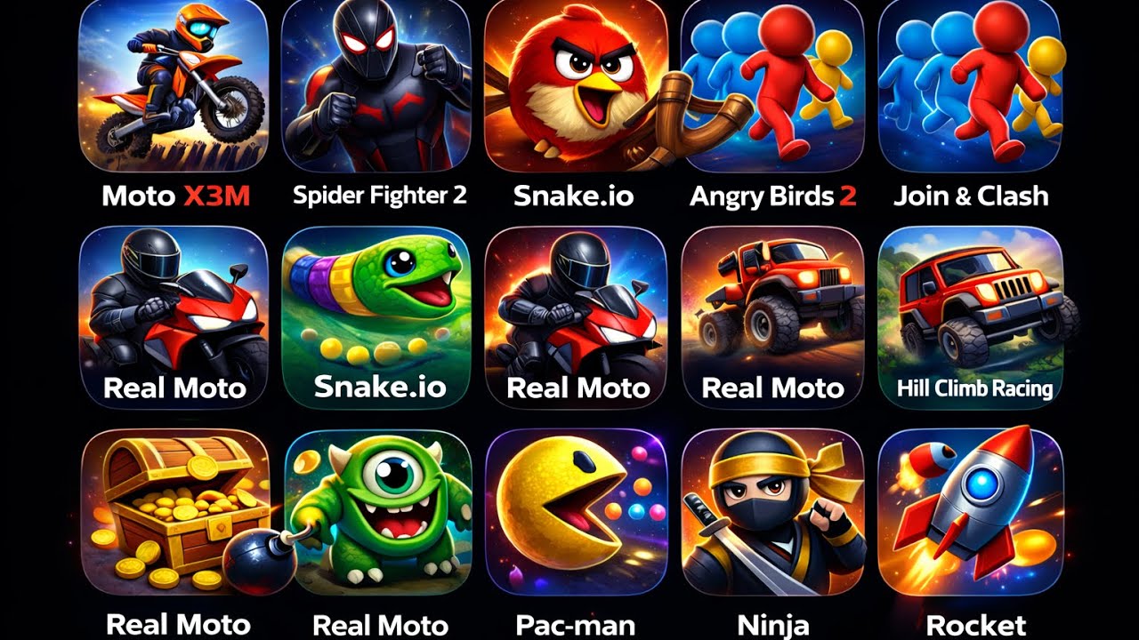 Moto X3M Spider Fighter 2 Snake.io Join & Clash Real Moto Hill Climb Racing – Crazy Gameplay 2026