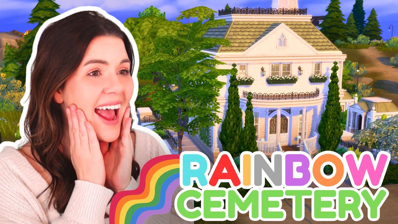 Building a Cemetery... But Make It Rainbow 🌈 | Sims 4