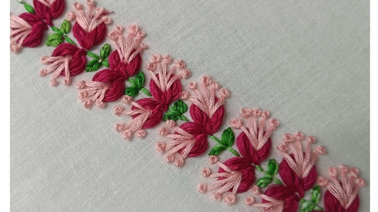 Beautiful border embroidery design|hand embroidery design|hand embroidery patterns|
