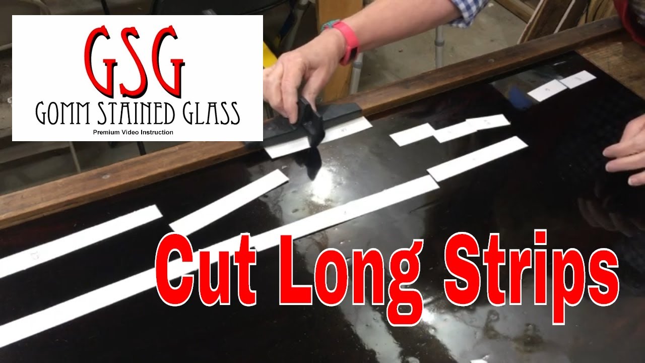 Cut Long Strips Of Stained Glass V290