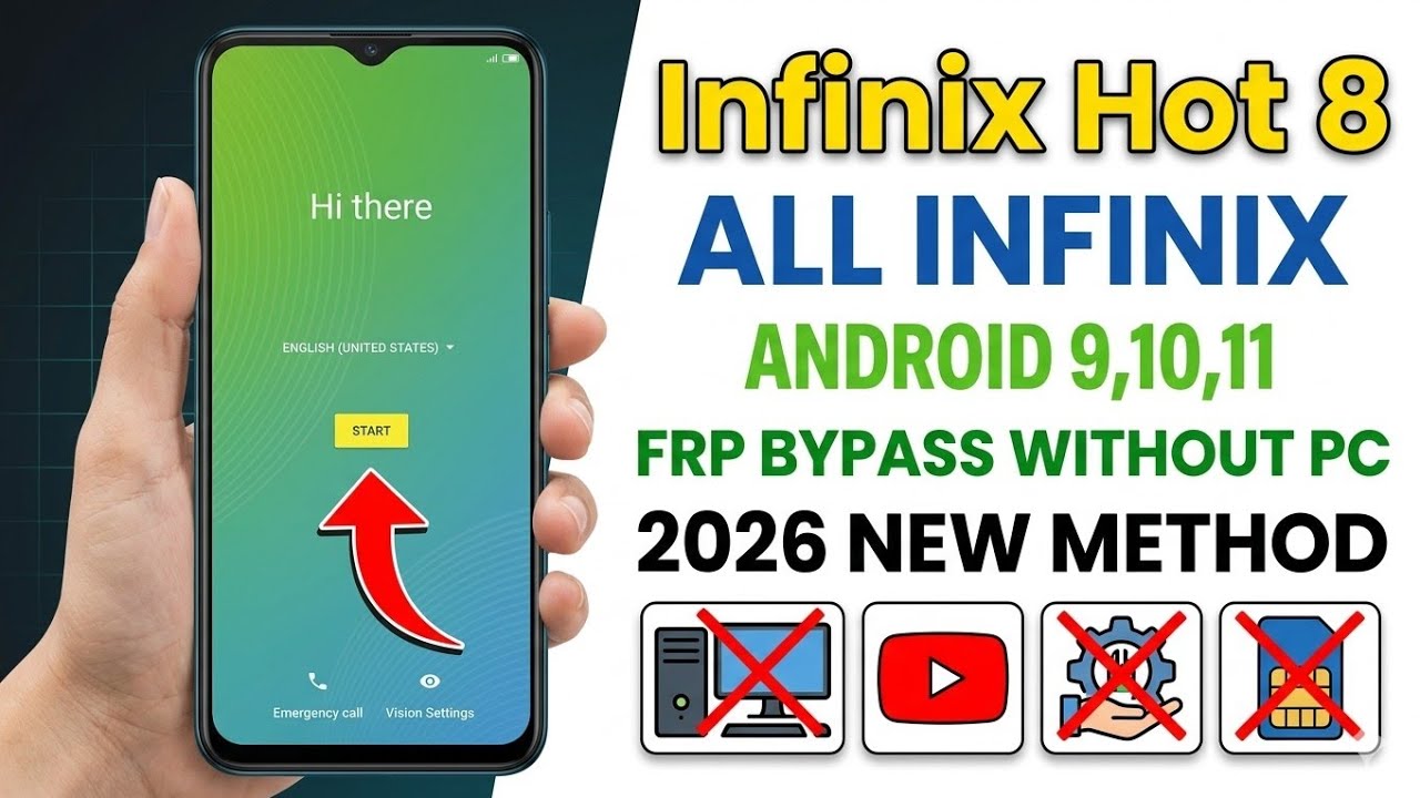 Infinix Hot 8 (X650C) FRP Bypass 2024| Android 9,10,11 | Without Pc | Google Account Unlock | Trick