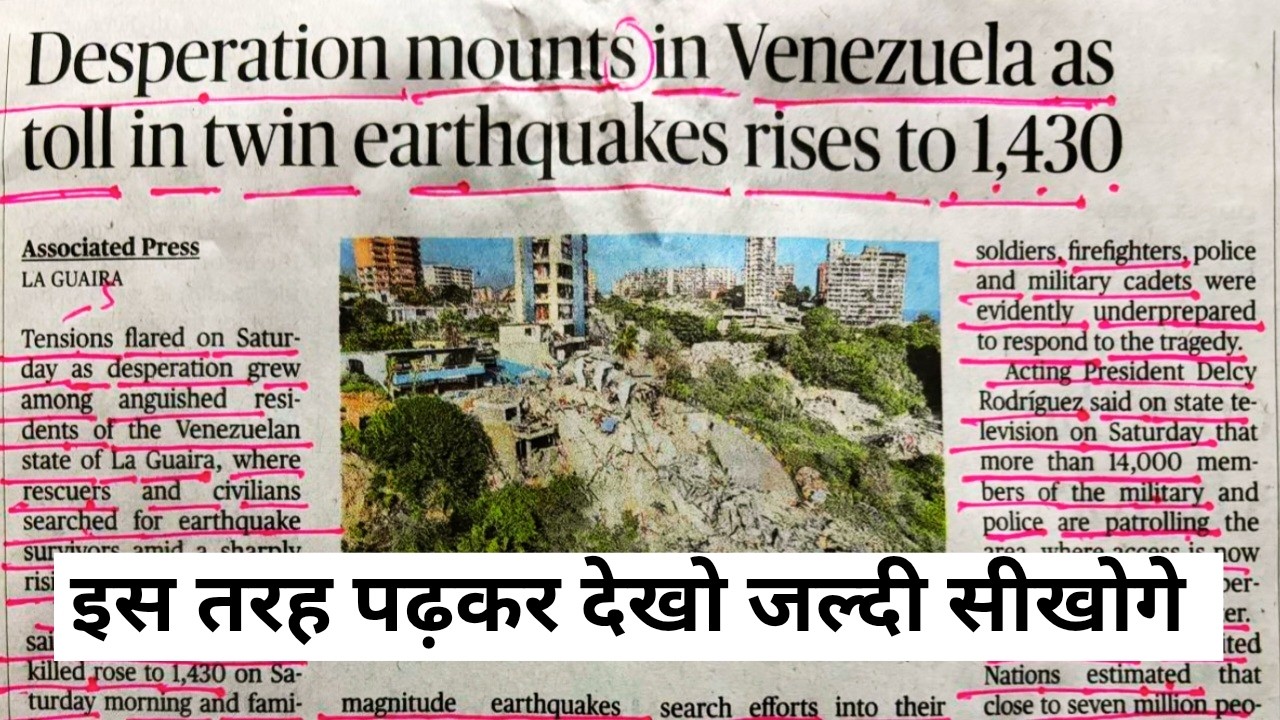 The Hindu Newspaper Reading Videos/ How to read English Newspaper/