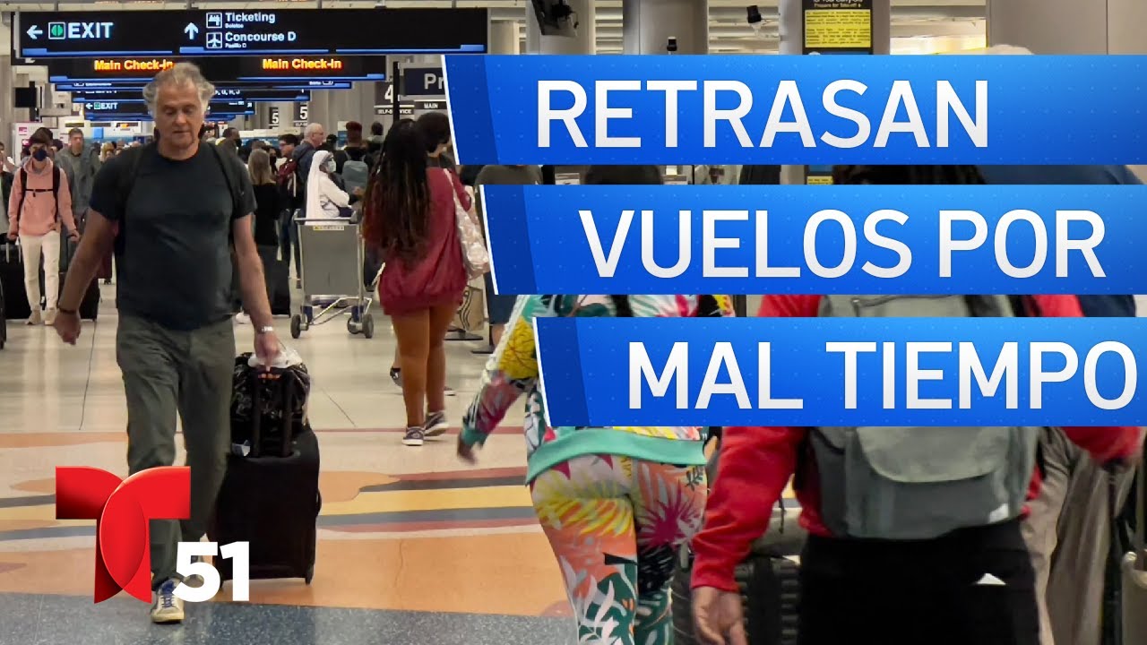 Aeropuerto de Miami reporta cancelaciones y retrasos por mal tiempo