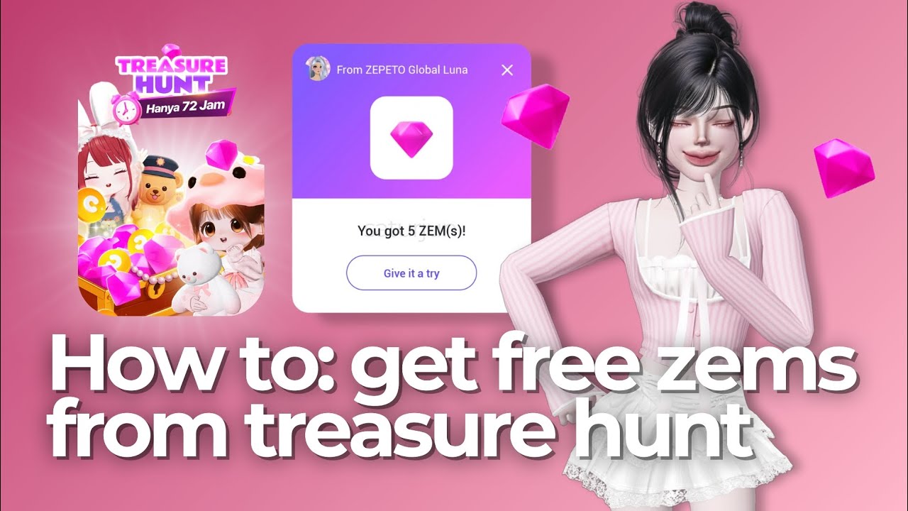 HOW TO: GET FREE ZEMS FROM CHIBI DOLL TREASURE CHEST HUNT EVENT ZEPETO