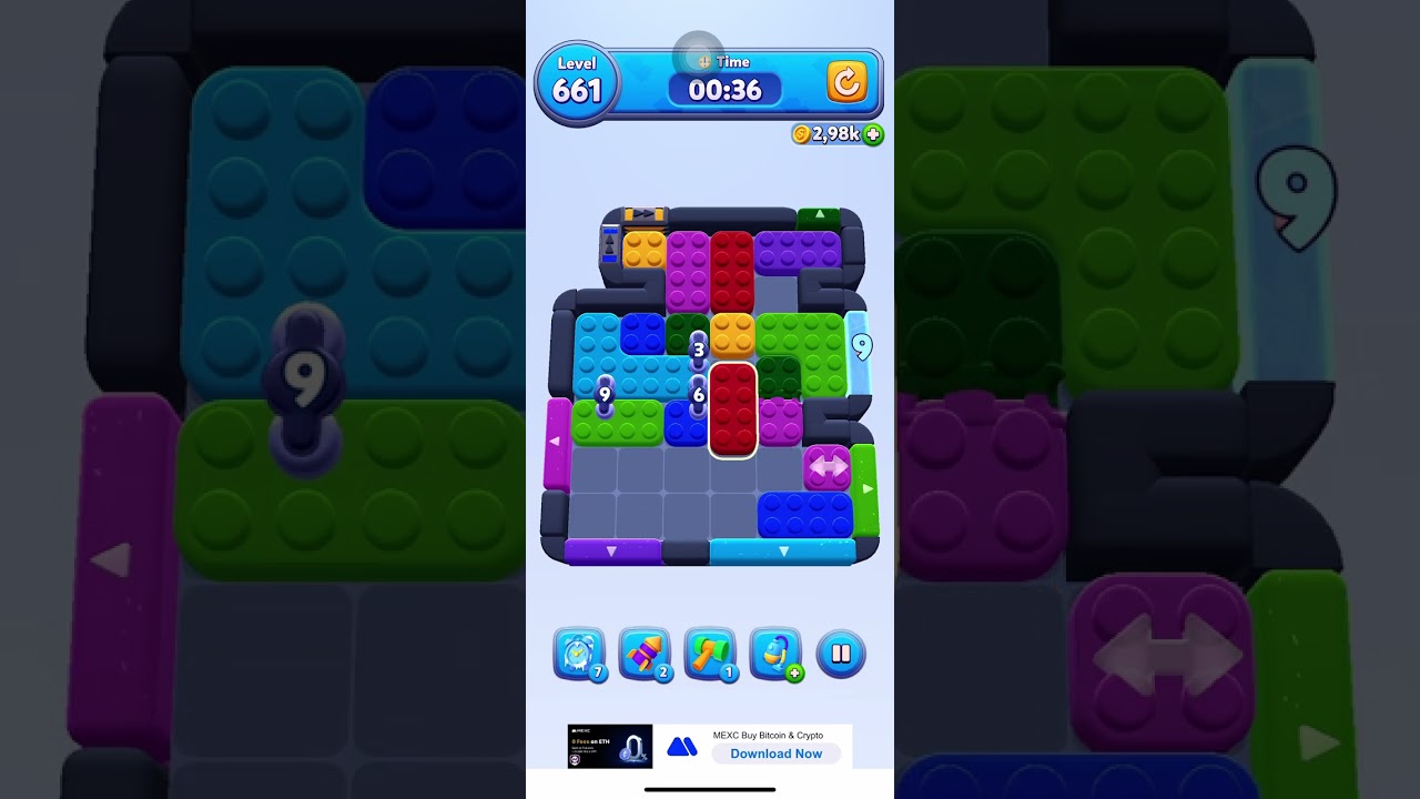 Color block jam nivel 661 solución