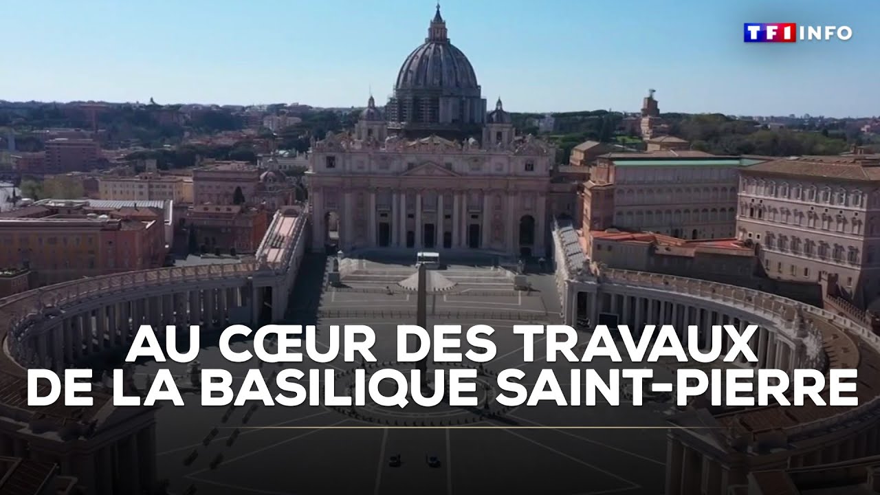 Au c&oelig;ur des travaux de la basilique Saint-Pierre de Rome ｜TF1 INFO