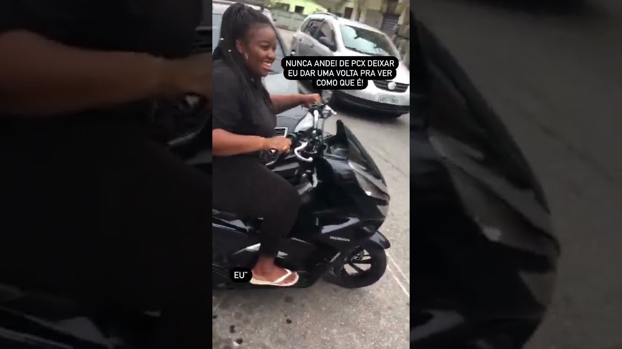 Anna du corte andando de pcx pela primeira vez fam&iacute;lia!🤣🔥🚀