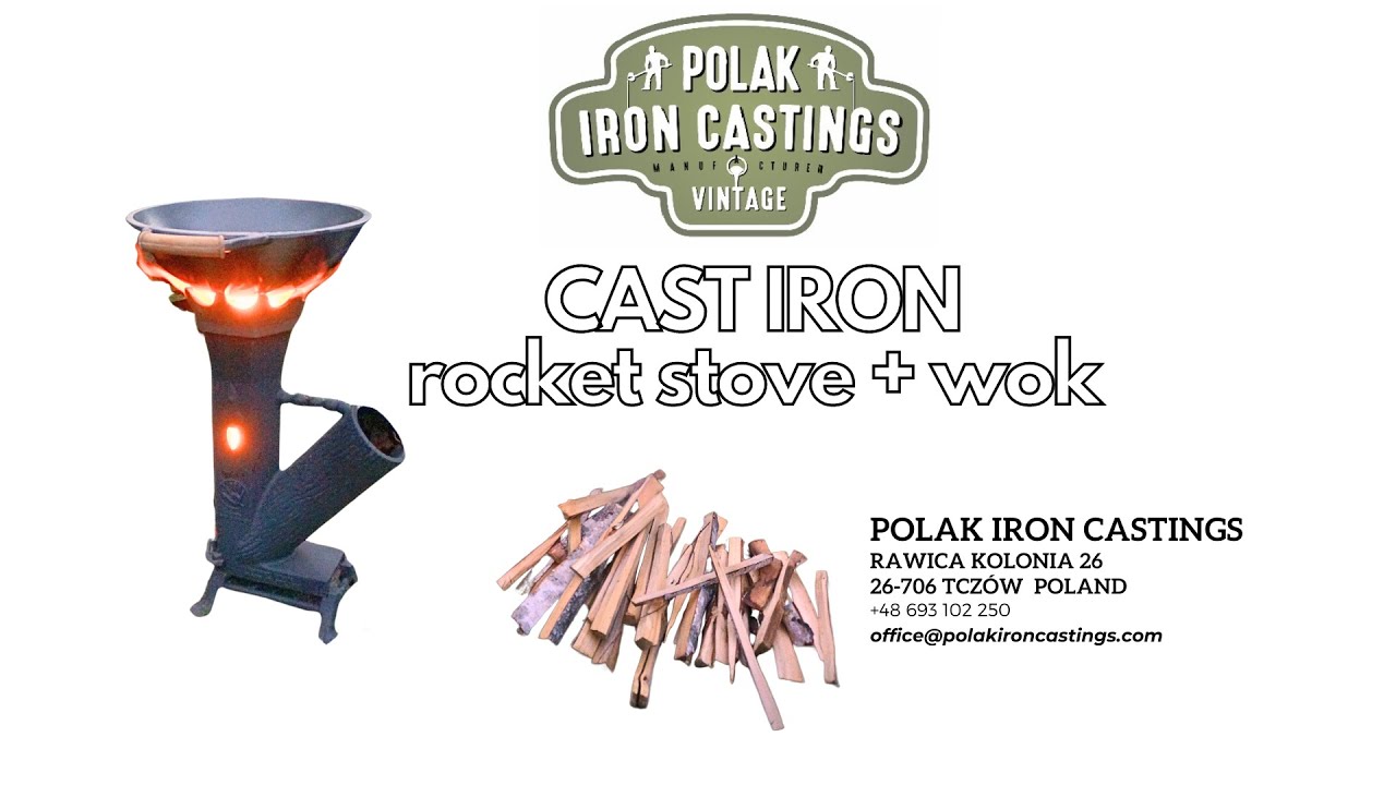 Cast iron rocket stove + WOK fast cooking in garden #bbq #rocketstove #cooking
