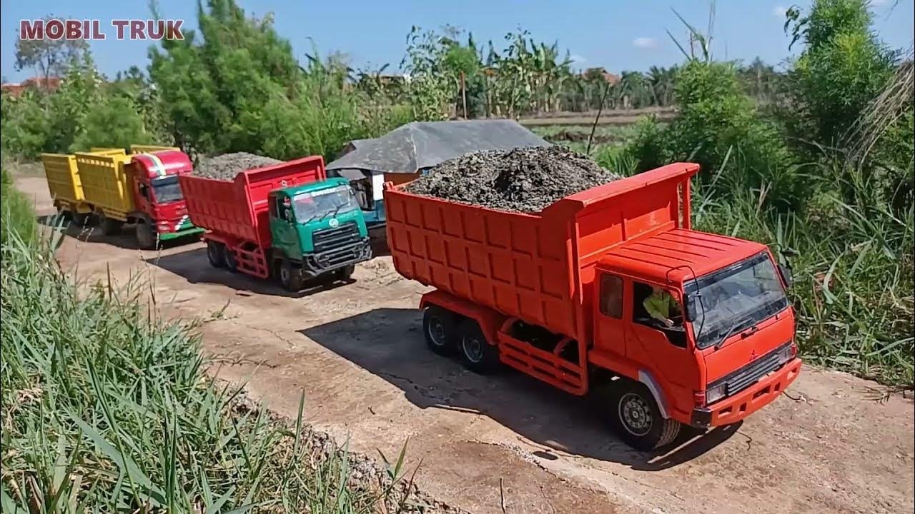 Mobil Truk Tronton Panjang Fuso 220ps Muatan Berat Oleng Dump Truck  Trinton Man Isuzu Giga Hino 500