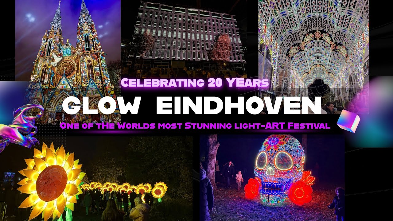 GLOW Eindhoven 2025 💜| One of Europe’s most iconic light festivals | Light Festival Netherlands 🇳🇱 💡
