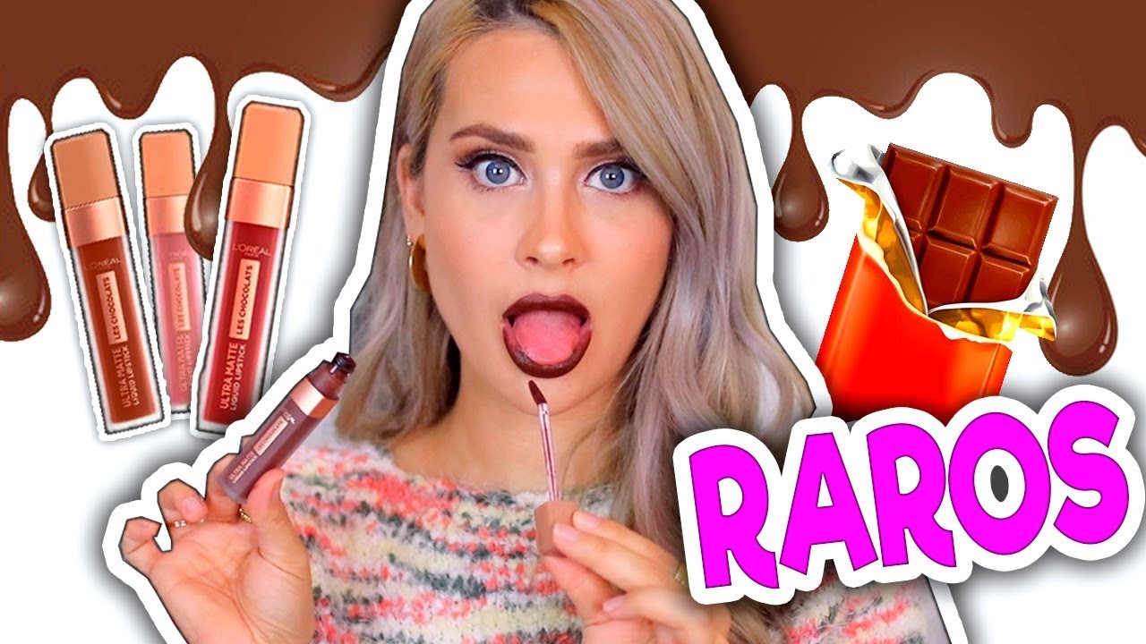 ¿LABIALES DE CHOCOLATE? 🍫 LOS PRODUCTOS más RAROS de maquillaje!