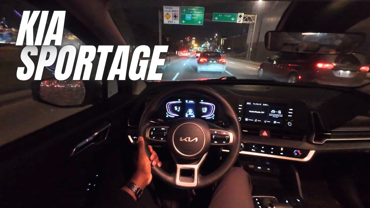 Calm Late Afternoon Drive | 2024 Kia Sportage | Downtown Montreal POV