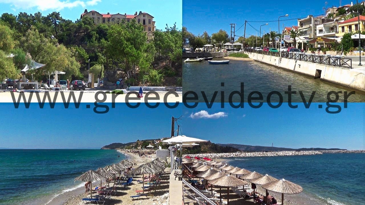 Limenaria beach - port Thassos E. Macedonia Greece Λιμενάρια Θάσος Αν. Μακεδονία παραλία - λιμάνι