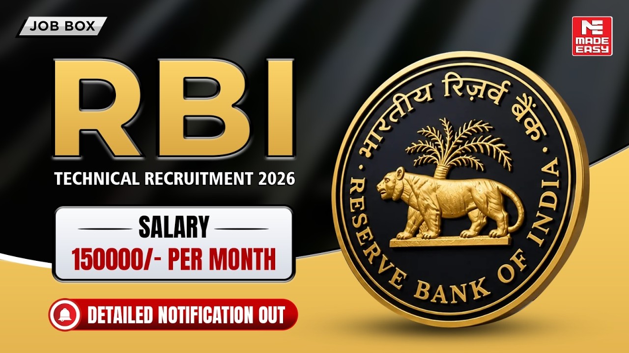 RBI Recruitment 2026 🔥 ₹1.5 Lakh Salary | Young Professionals Notification Out | Apply Before 6 July