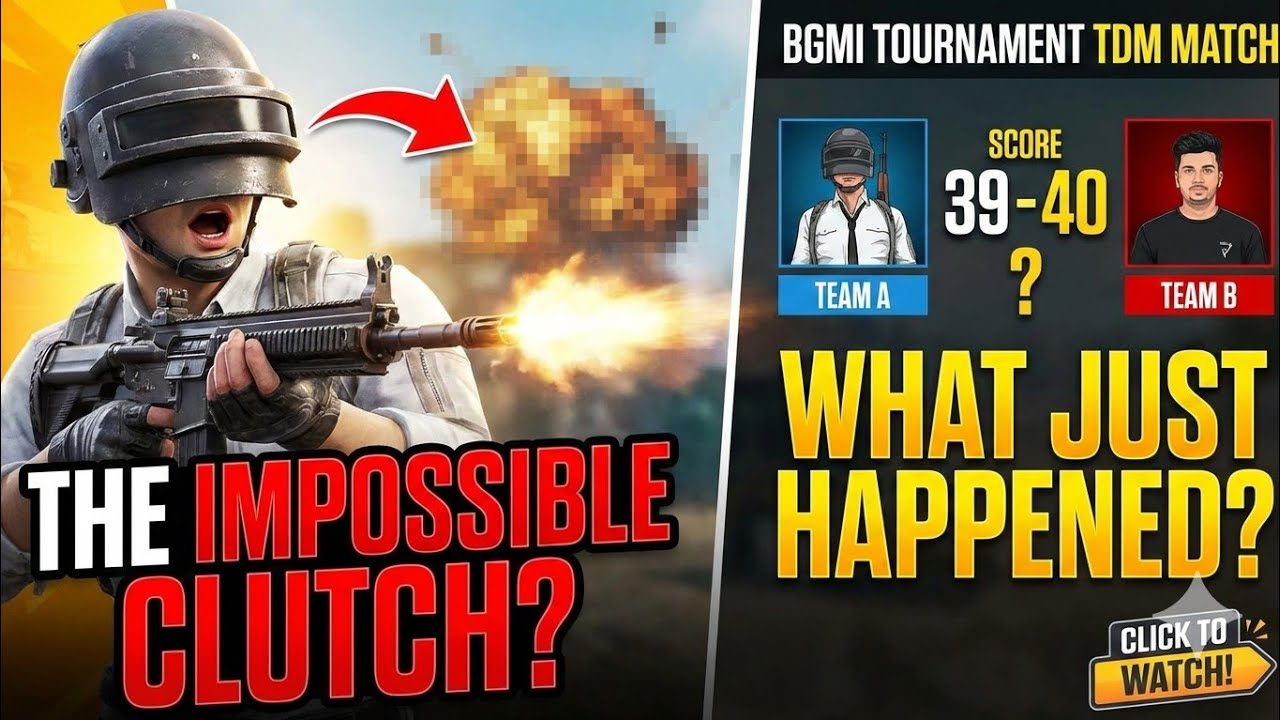39-40 BGMI TDM Match! The Impossible 1v4 Clutch | SIJAHRI BGMI Tournament