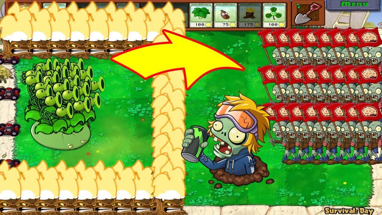 Can You Beat Plants Vs. Zombies With ONLY 1 Column? 😲