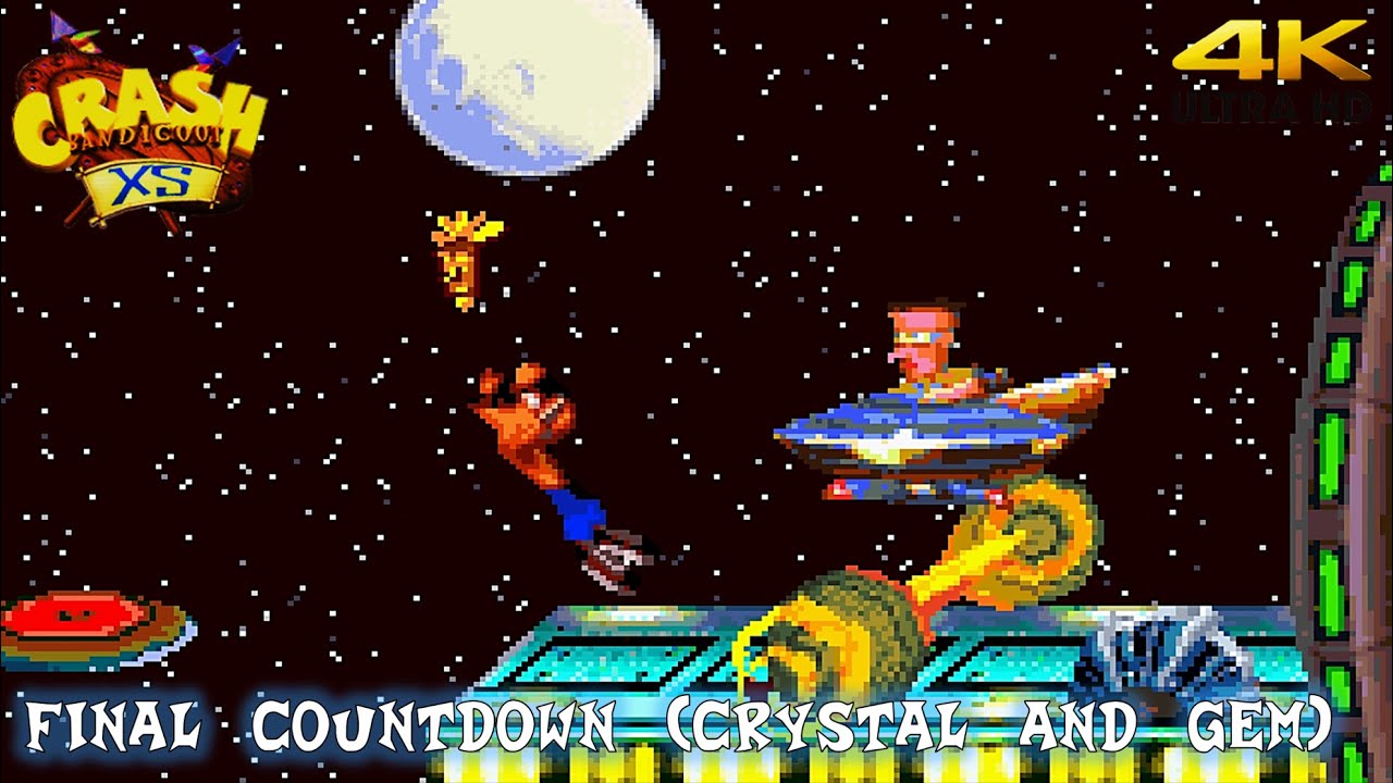 Crash Bandicoot XS 'Final Countdown' (Crystal and Gem) Walkthrough (4K)