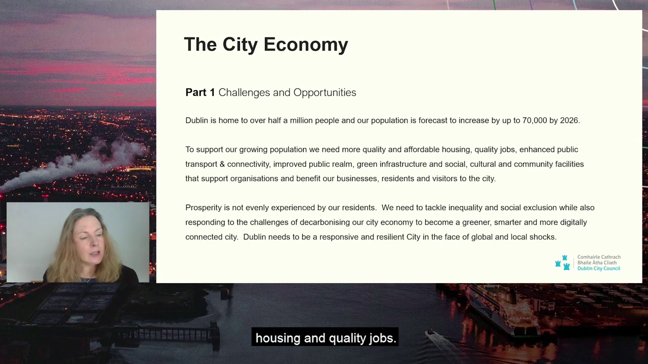 Dublin City Development Plan Webinar Series - The City Economy & Retail