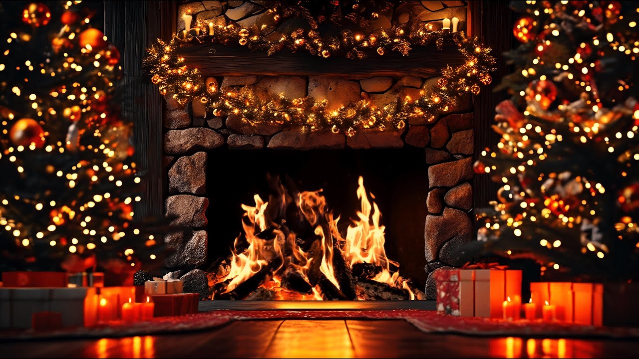 Cozy Xmas Fireplace 4K | Crackling Fire Sounds in Relax Ambience to Relieve Stress and Cure Insomnia