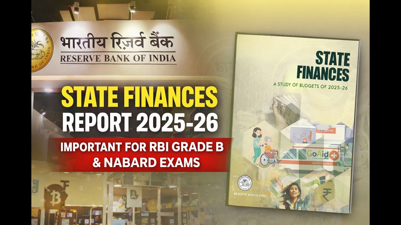 RBI State Finances Report 2025-26 Explained | Must for RBI Grade B & NABARD #rbigradeb #upsccse