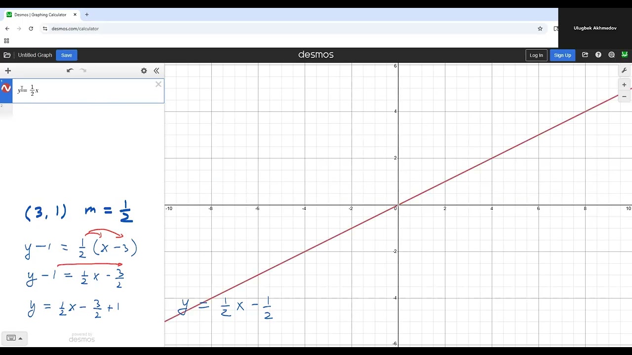 How use Desmos: linear equations and points