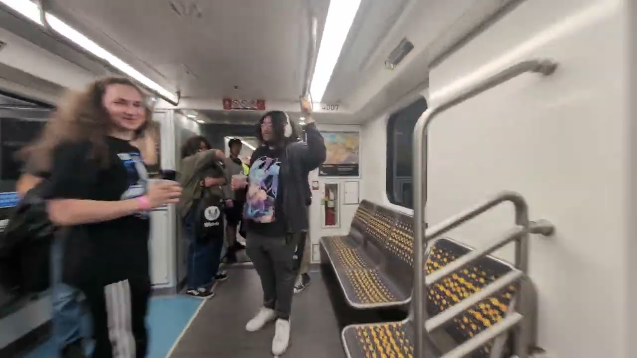 Taking the Metro D line train from 7th St/Metro Sta to Wil/Western Sta on the new CRRC HR4000 train.