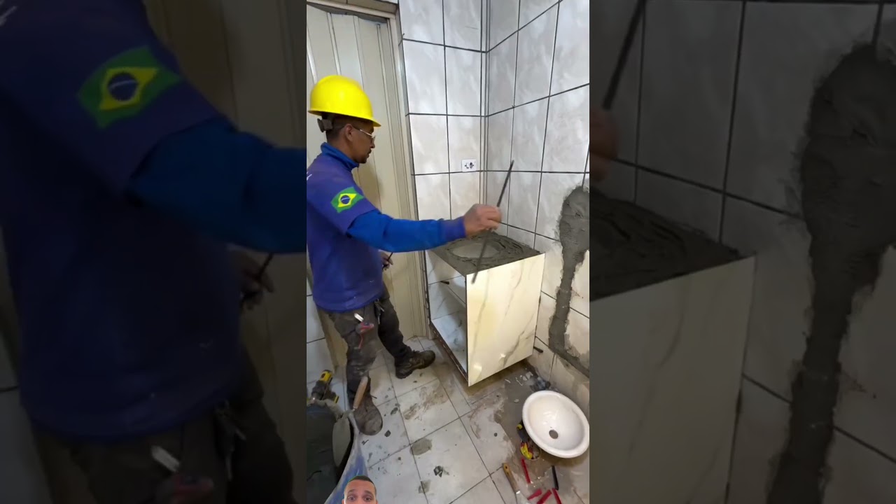 Cr&eacute;ation d'un meuble lavabo sur mesure !  #artisan #diy #bricolage #renovation #construction