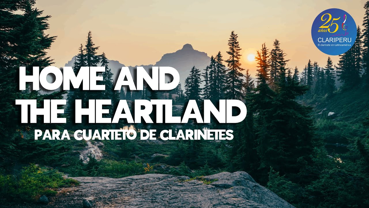 Partitura gratis para cuarteto de clarinetes: Home and the Heartland. CLARIPERU