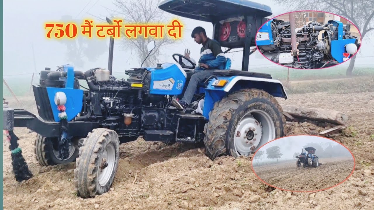 सोनालिका 750 में टर्बो लगवा दी और उसकी पावर देखो सोनालिका की🚜🚜👑👑💪💯💯💯💯