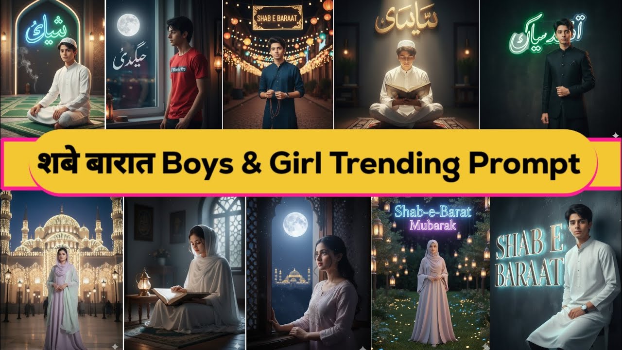 🔥 Shab-e-Barat Boys & Girls AI Trending Prompt | Viral Islamic Look 2026 | Must Watch
