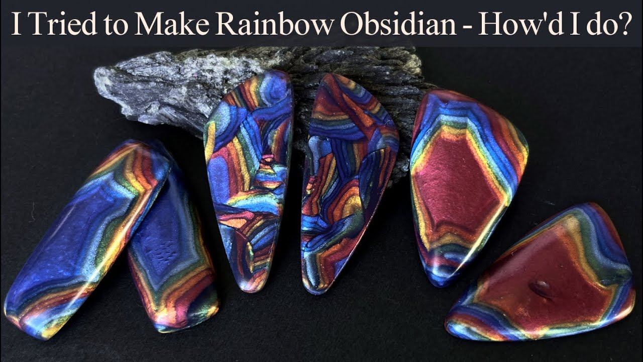 I tried to make Rainbow Obsidian with Polymer Clay & Discovered a New Polymer Clay Technique