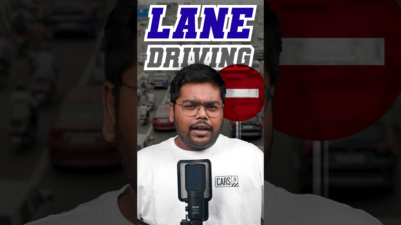 Lane Driving In India?!? 😵 #shorts #lanedriving #rules #discipline #facts #hindi #gurgaon #cars24