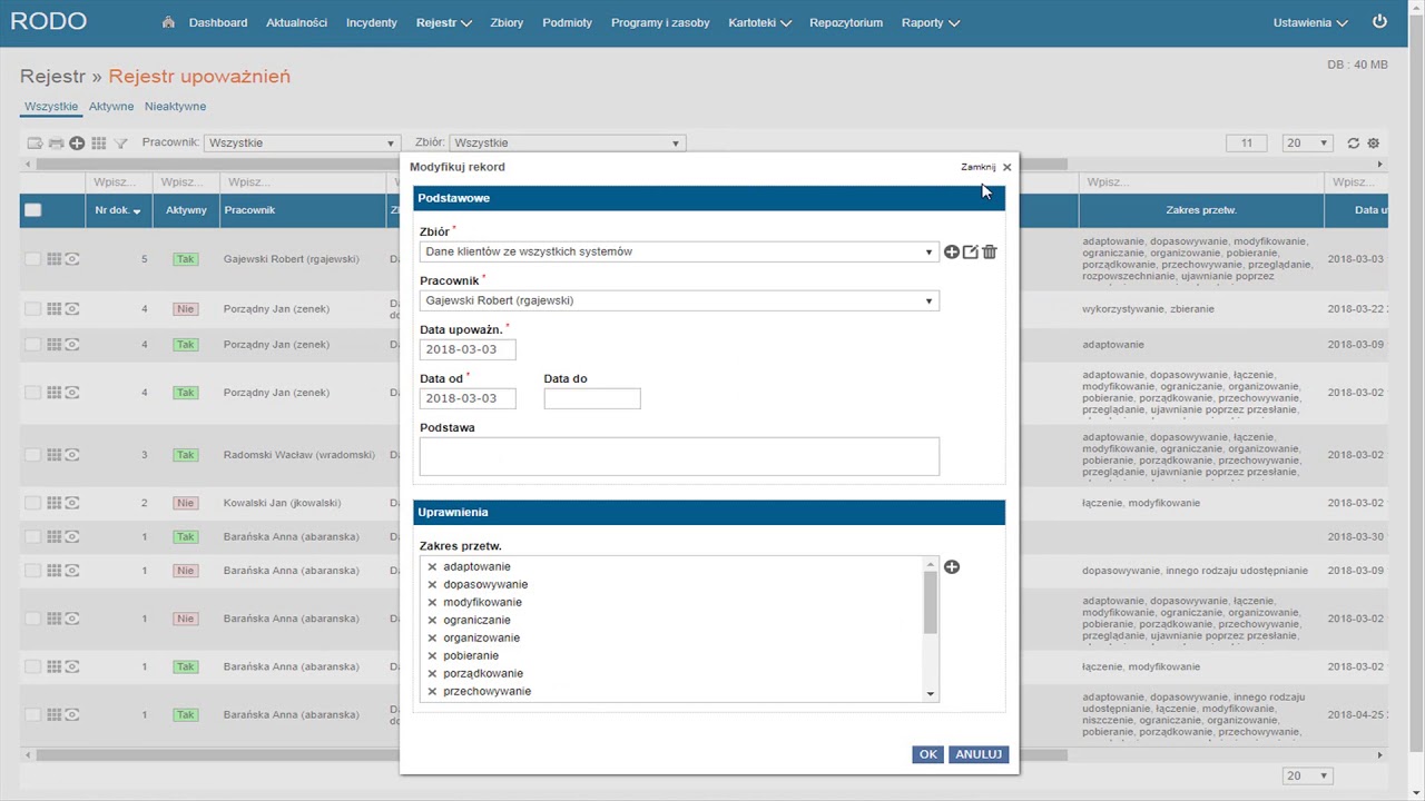 RODO - Program do RODO - eAuditor RODO WEB