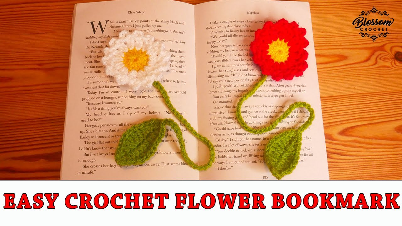 How To Crochet An Easy Flower Bookmark For Beginners And Beyond 📚