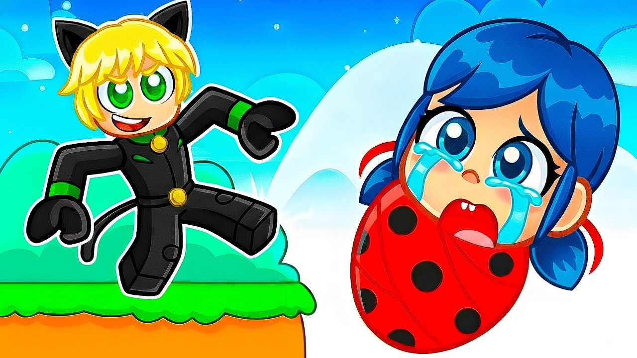 LADYBUG E CAT NOIR CHUTARAM o BEBÊ no ROBLOX!