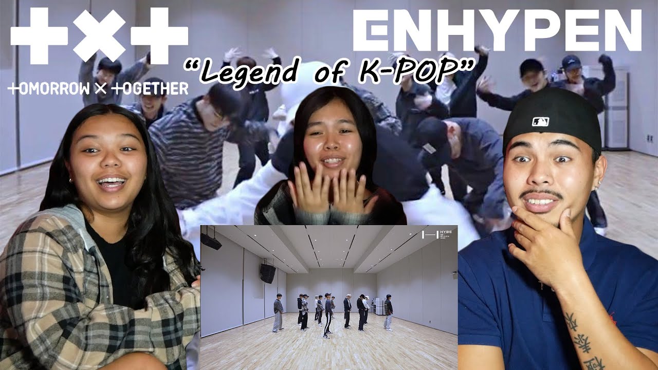 РЕАКЦИЯ на танцевальную практику «Легенды K-POP» TXT и ENHYPEN | Не могу поверить, что они танцую...