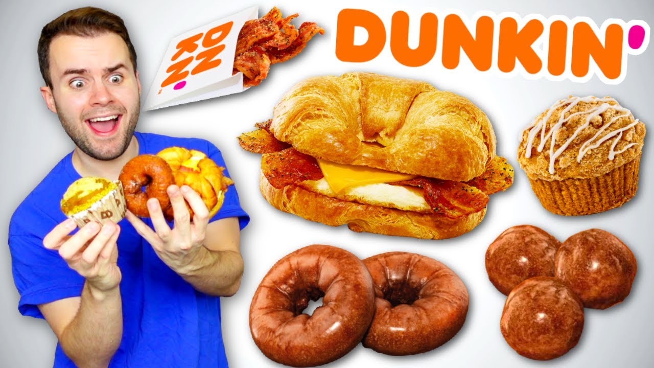 Dunkin' just dropped 5 MENU ITEMS! Pumpkin Donut, Maple Sugar Bacon Sandwich REVIEW!