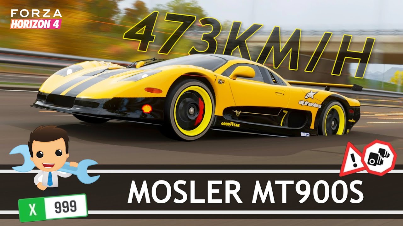 Forza Horizon 4 Tuning - Mosler MT900S Top Speed 473 km/h Build & PR Stunts Tune!!!