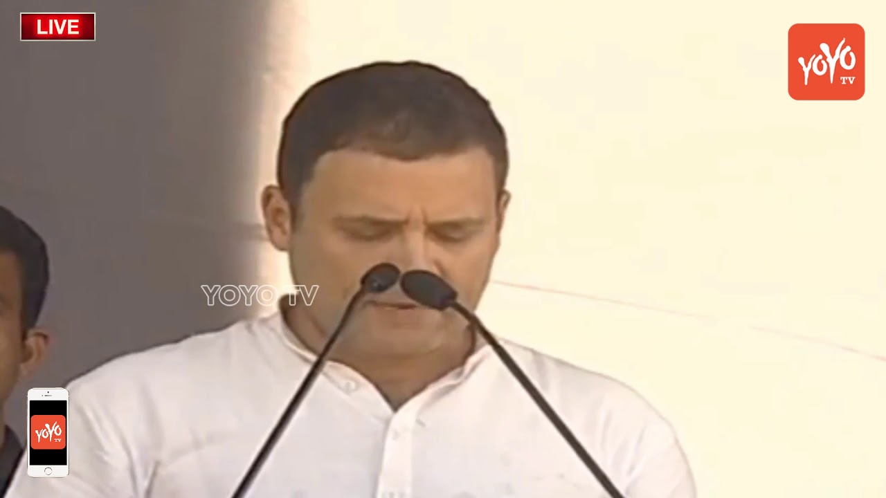 Rahul Gandhi Bhainsa Full Speech | Telangana Congress Public Meeting | Uttam Kumar Reddy | YOYO TV