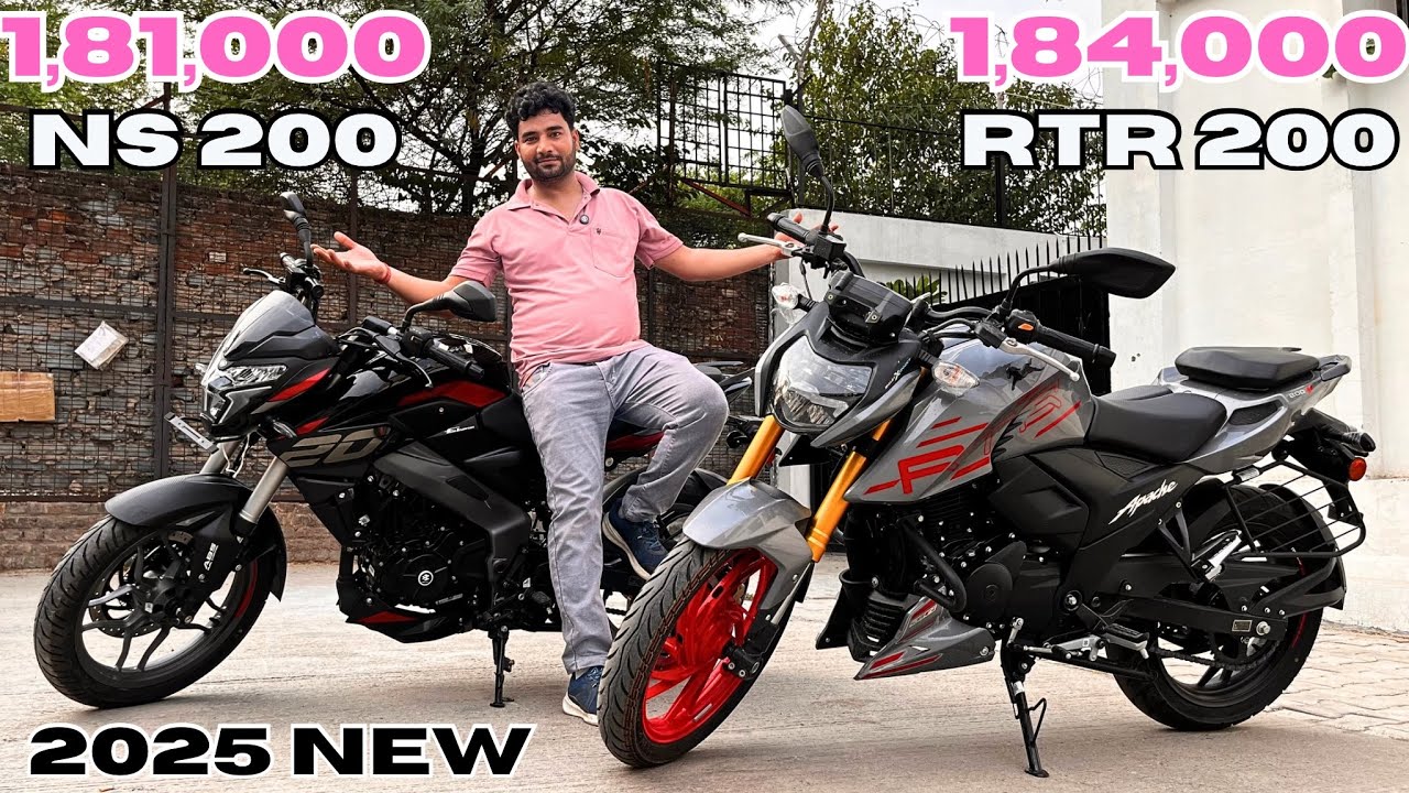 Urgent Video :- New RTR 200 Vs NS 200 Detailed Comparison Video Price Features New Update 2025 !