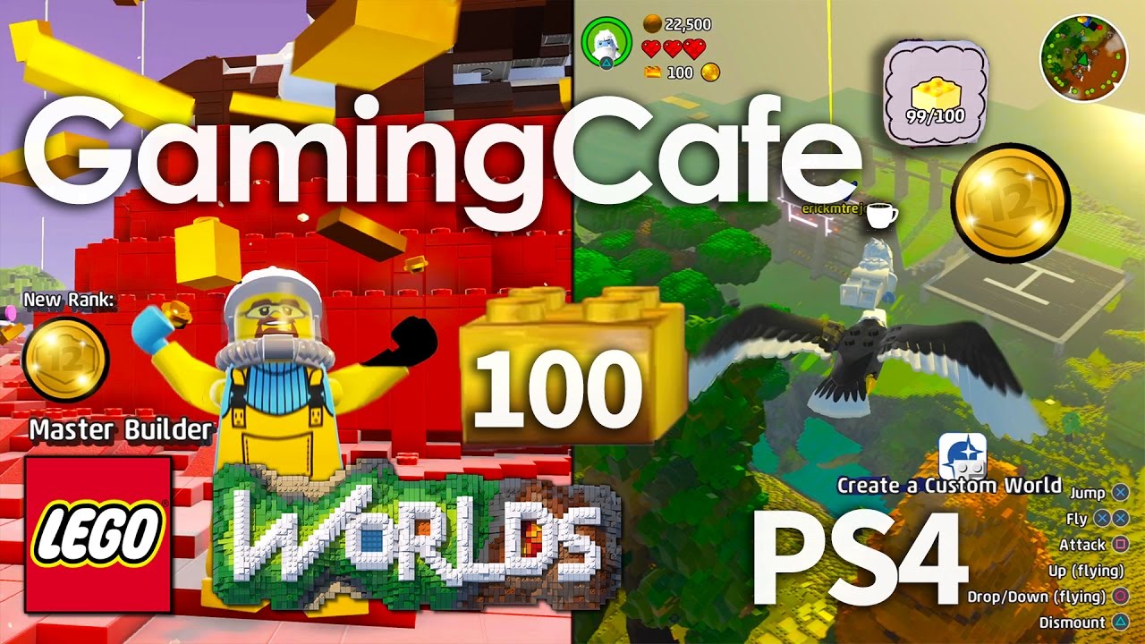 LEGO Worlds Part 34 PS4 Master Builder, 100 Gold Bricks, Create a World, Split Screen 1080p