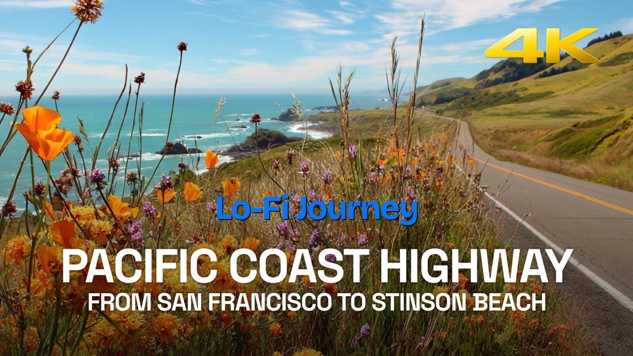 California Highway 1 from San Francisco to Stinson Beach, January 2026 | 4K HDR Lo-Fi Journey